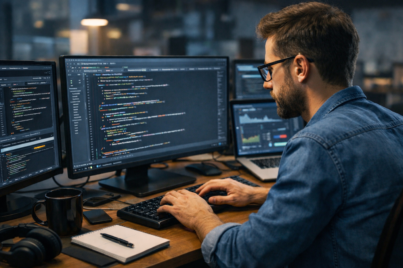 Developer working